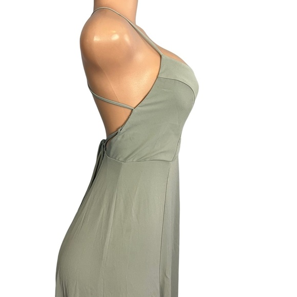 Show Me Your Mumu Woman's Godshaw Silver Sage Crisp Gown Maxi Dress - Picture 4 of 8